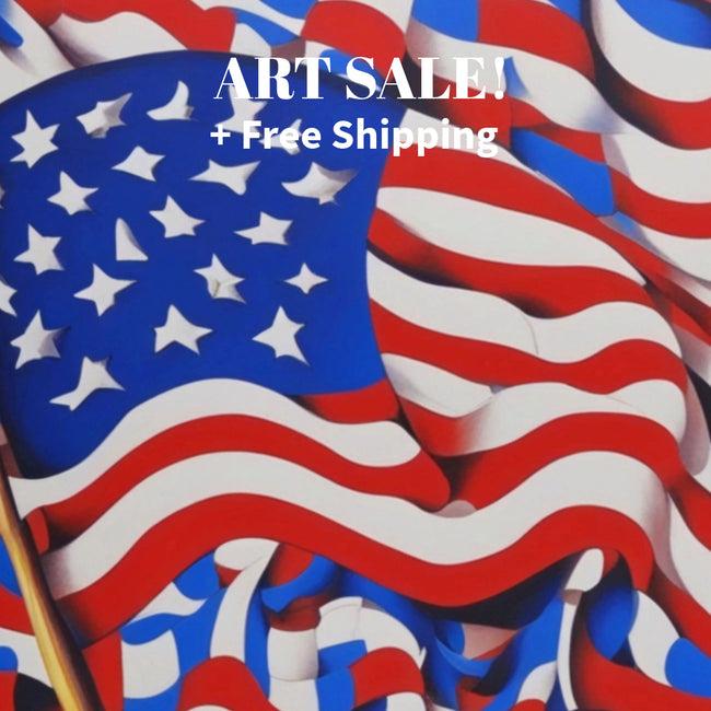 AMERICAN USA FLAG #2 Original Wall Art Decor Flag Collection Peel & Stick Affordable Long Lasting Home Design Gift