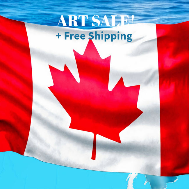 CANADIAN FLAG Original Wall Art Decor Flag Collection Peel & Stick Affordable Long Lasting Home Design Gift