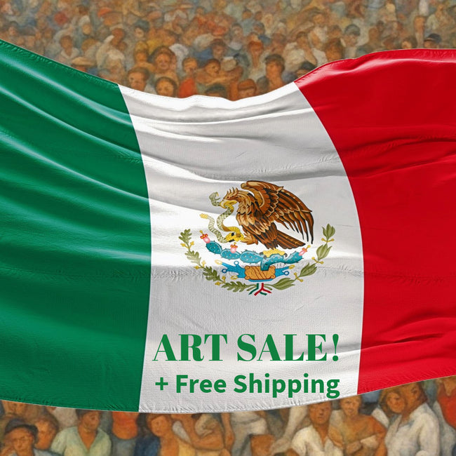 MEXICAN FLAG Original Wall Art Decor Flag Collection Peel & Stick Affordable Long Lasting Home Design Gift