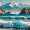 RISING OCEAN Original Wall Art Decor Peel & Stick Affordable Long Lasting Home Design Gift