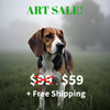 BEAGLE Wall Art Decor Peel & Stick Removable Repositionable Frameable Home Decor Gift