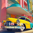 Art Deco NEW CAR Wall Art Decor Peel & Stick Removable Repositionable Frameable Affordable Home Decor Gift