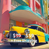 Art Deco NEW CAR Wall Art Decor Peel & Stick Removable Repositionable Frameable Affordable Home Decor Gift