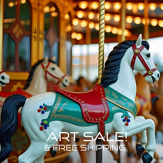 CAROUSEL Original Wall Art Decor Realism Collection Beauty Design Home Affordable Long Lasting Gift