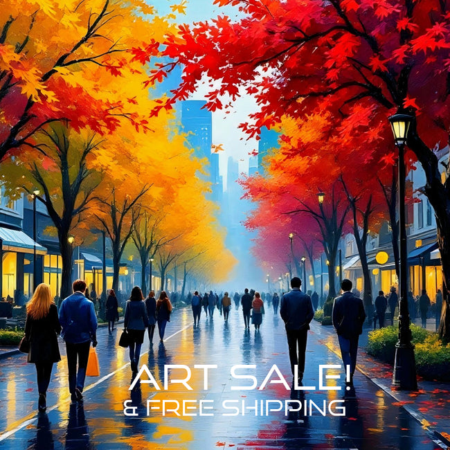 CITY STREET Original Wall Art Decor Realism Collection Beauty Design Home Affordable Long Lasting Gift