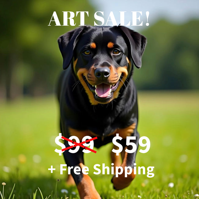 ROTTWEILER Wall Art Decor Peel & Stick Removable Repositionable Frameable Home Decor Gift