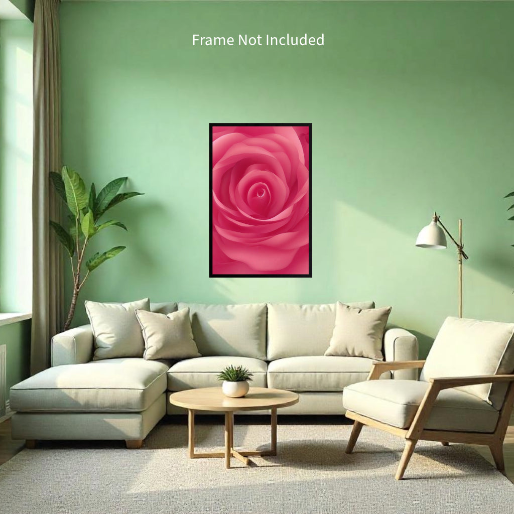 ROSE Wall Art Decor Peel & Stick Removable Repositionable Frameable Home Decor Gift