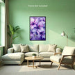 PURPLE FLOWERS Wall Art Decor Peel & Stick Removable Repositionable Frameable Home Decor Gift