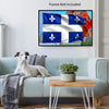 QUEBEC FLAG Original Wall Art Decor Flag Collection Peel & Stick Affordable Long Lasting Home Design Gift