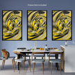 Abstract YELLOW Wall Art Decor Peel & Stick Removable Repositionable Frameable Home Decor Gift