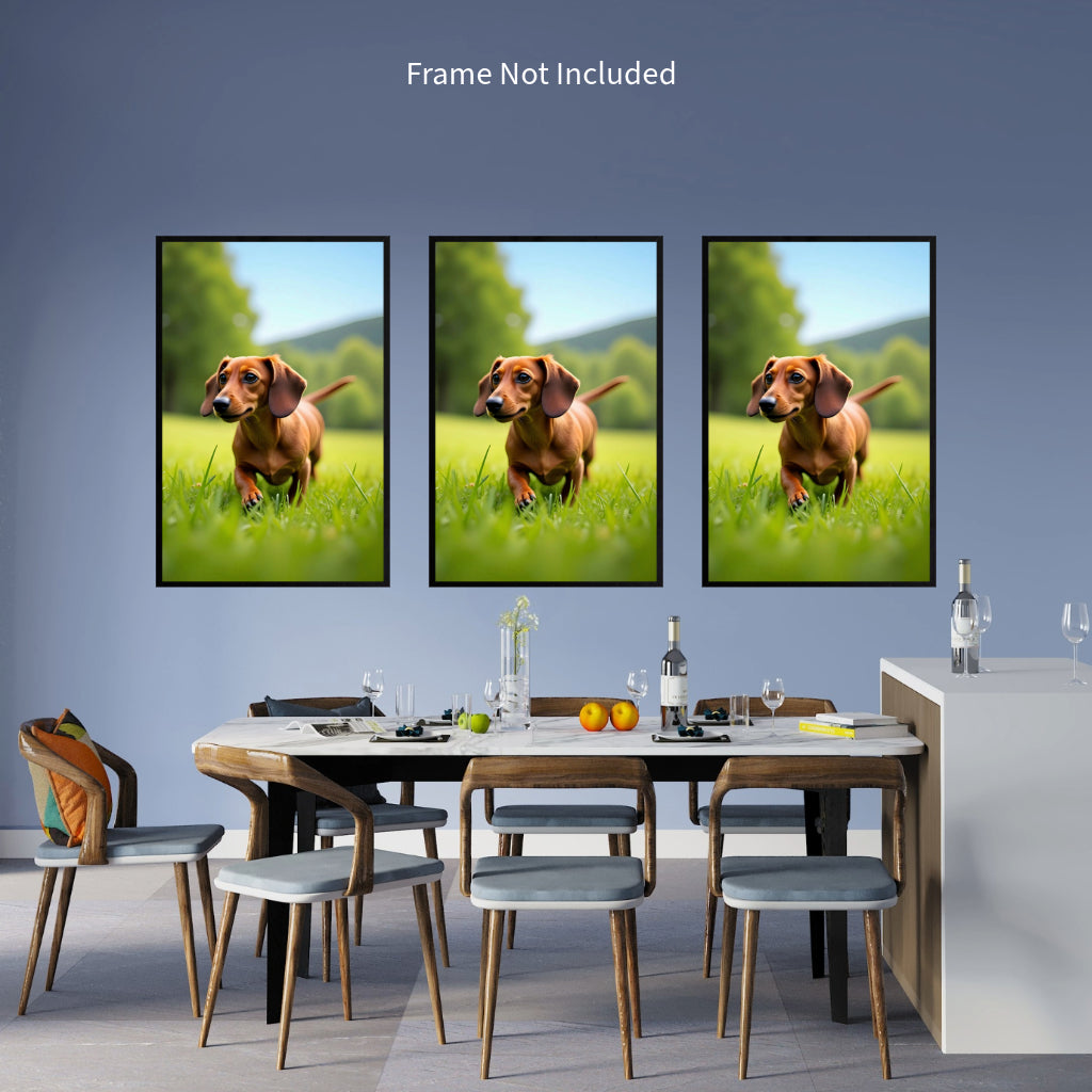 DACHSHUND Wall Art Decor Peel & Stick Removable Repositionable Frameable Home Decor Gift