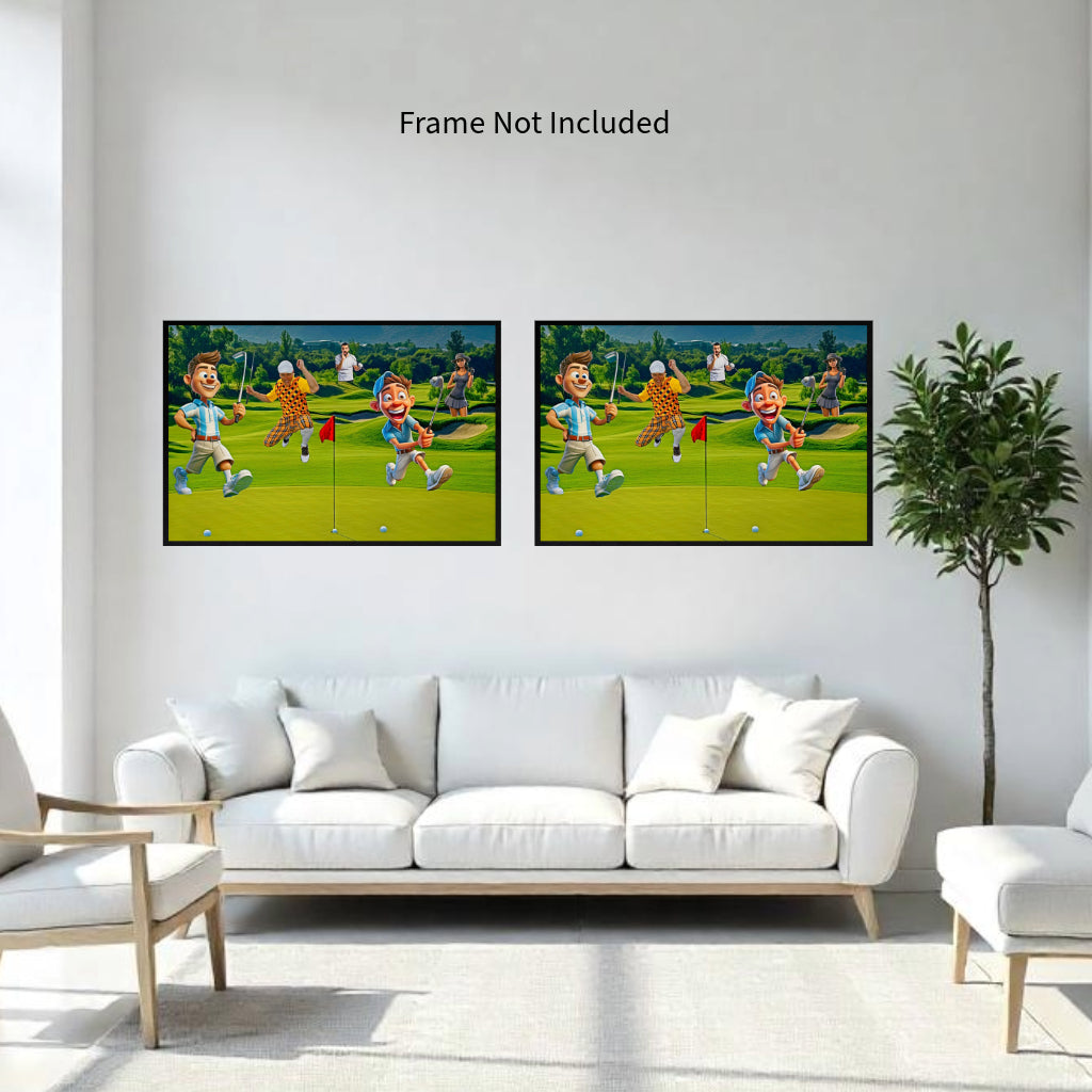 GOLF HOLE IN ONE Wall Art Decor Peel & Stick Removable Repositionable Frameable Affordable Home Decor Gift