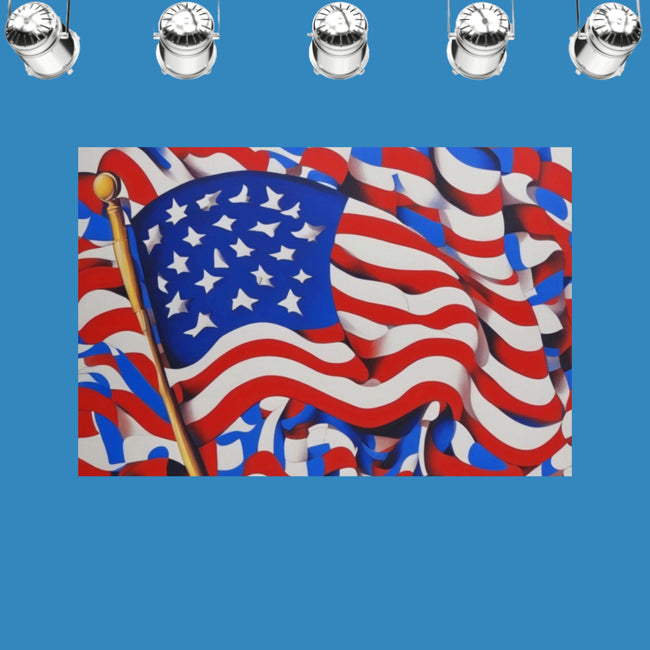 AMERICAN USA FLAG #1 Original Wall Art Decor Flag Collection Peel & Stick Affordable Long Lasting Home Design Gift