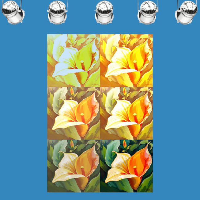 Flower CALLA LILY YELLOW Wall Art Decor Peel & Stick Removable Repositionable Frameable Home Decor Gift