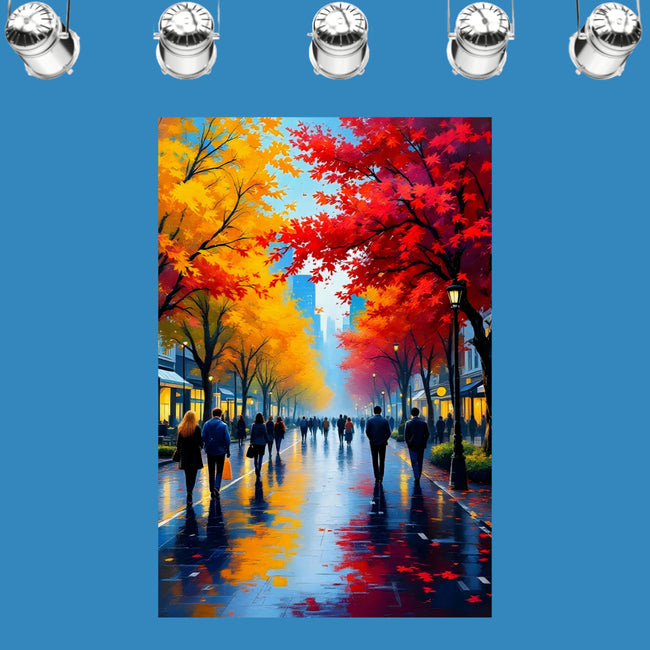 CITY STREET Original Wall Art Decor Realism Collection Beauty Design Home Affordable Long Lasting Gift