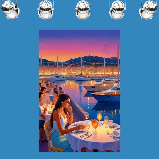 DINNER AT THE MARINA Original Wall Art Decor Realism Collection Beauty Design Home Affordable Long Lasting Gift