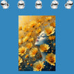 GOLD FLOWERS CAUCASIAN WOMAN Original Wall Art Decor Flower Portrait Collection Beauty Design Home Affordable Long-Lasting Gift