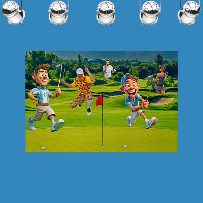 GOLF HOLE IN ONE Wall Art Decor Peel & Stick Removable Repositionable Frameable Affordable Home Decor Gift