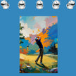 GOLF SWING Wall Art Decor Peel & Stick Removable Repositionable Frameable Home Decor Gift