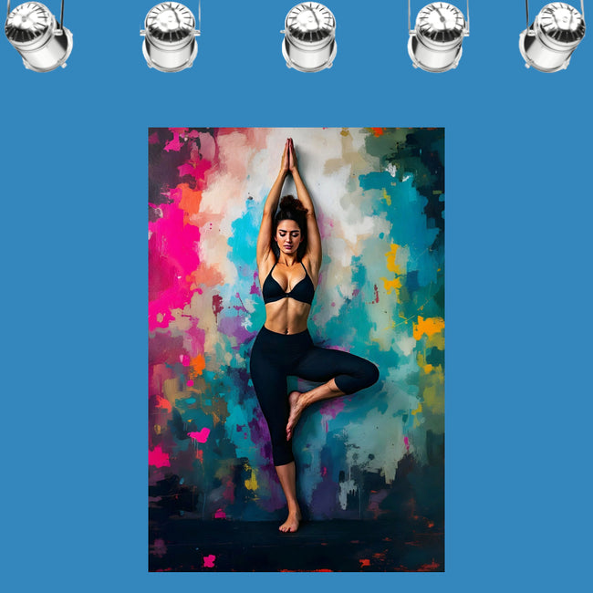 YOGA TREE POSE Wall Art Decor Peel & Stick Removable Repositionable Frameable Home Decor Gift