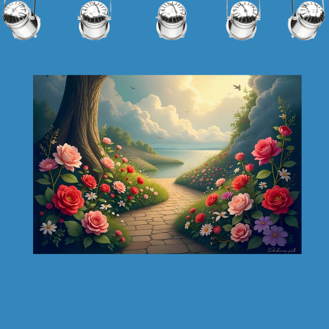 Landscape GARDEN IN HEAVEN No 2 Original Wall Art Decor Peel & Stick Affordable Long Lasting Home Design Gift