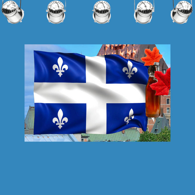 QUEBEC FLAG Original Wall Art Decor Flag Collection Peel & Stick Affordable Long Lasting Home Design Gift