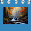 Landscape STREAM IN THE FALL Original Wall Art Decor Peel & Stick Affordable Long Lasting Home Design Gift