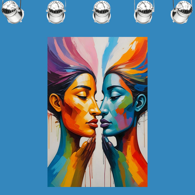 Portrait TWINS Original Wall Art Decor Beauty Design Home Affordable Long Lasting Gift