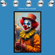 CLOWN AT THE FAIR Portrait  Original Wall Art Decor Beauty Design Home Affordable Long Lasting Gift