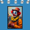 CLOWN AT THE FAIR Portrait  Original Wall Art Decor Beauty Design Home Affordable Long Lasting Gift