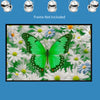 GREEN BUTTERFLY Original Wall Art Decor Peel & Stick Affordable Long Lasting Home Design Gift