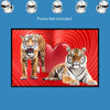 LOVE TIGERS Original Wall Art Decor Love Collection Peel & Stick Affordable Long Lasting Home Design Gift