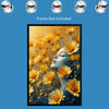 GOLD FLOWERS CAUCASIAN WOMAN Original Wall Art Decor Flower Portrait Collection Beauty Design Home Affordable Long-Lasting Gift