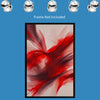 Abstract RED SPLASH Wall Art Decor Peel & Stick Removable Repositionable Frameable Home Decor Gift
