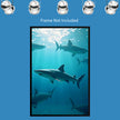 SHARKS Wall Art Decor Peel & Stick Removable Repositionable Frameable Home Decor Gift