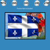 QUEBEC FLAG Original Wall Art Decor Flag Collection Peel & Stick Affordable Long Lasting Home Design Gift
