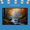Landscape STREAM IN THE FALL Original Wall Art Decor Peel & Stick Affordable Long Lasting Home Design Gift