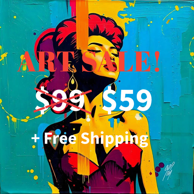 POP ART PORTRAIT No 9 Original Wall Art Decor Pop Art Collection Beauty Design Home Affordable Long-Lasting Gift