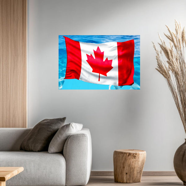 CANADIAN FLAG Original Wall Art Decor Flag Collection Peel & Stick Affordable Long Lasting Home Design Gift