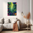 FLOWERS IN THE WOOD Wall Art Decor Peel & Stick Removable Repositionable Frameable Home Decor Gift