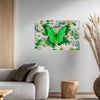 GREEN BUTTERFLY Original Wall Art Decor Peel & Stick Affordable Long Lasting Home Design Gift