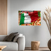 ITALIAN FLAG Original Wall Art Decor Flag Collection Peel & Stick Affordable Long Lasting Home Design Gift