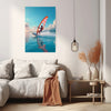 WINDSURFING Wall Art Sport Decor Peel & Stick Removable Repositionable Frameable Home Decor Gift