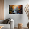 Landscape STREAM IN THE FALL Original Wall Art Decor Peel & Stick Affordable Long Lasting Home Design Gift