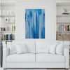 Abstract BLUE CITY Wall Art Decor Peel & Stick Removable Repositionable Frameable Home Decor Gift