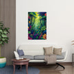 FLOWERS IN THE WOOD Wall Art Decor Peel & Stick Removable Repositionable Frameable Home Decor Gift