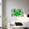 GREEN BUTTERFLY Original Wall Art Decor Peel & Stick Affordable Long Lasting Home Design Gift