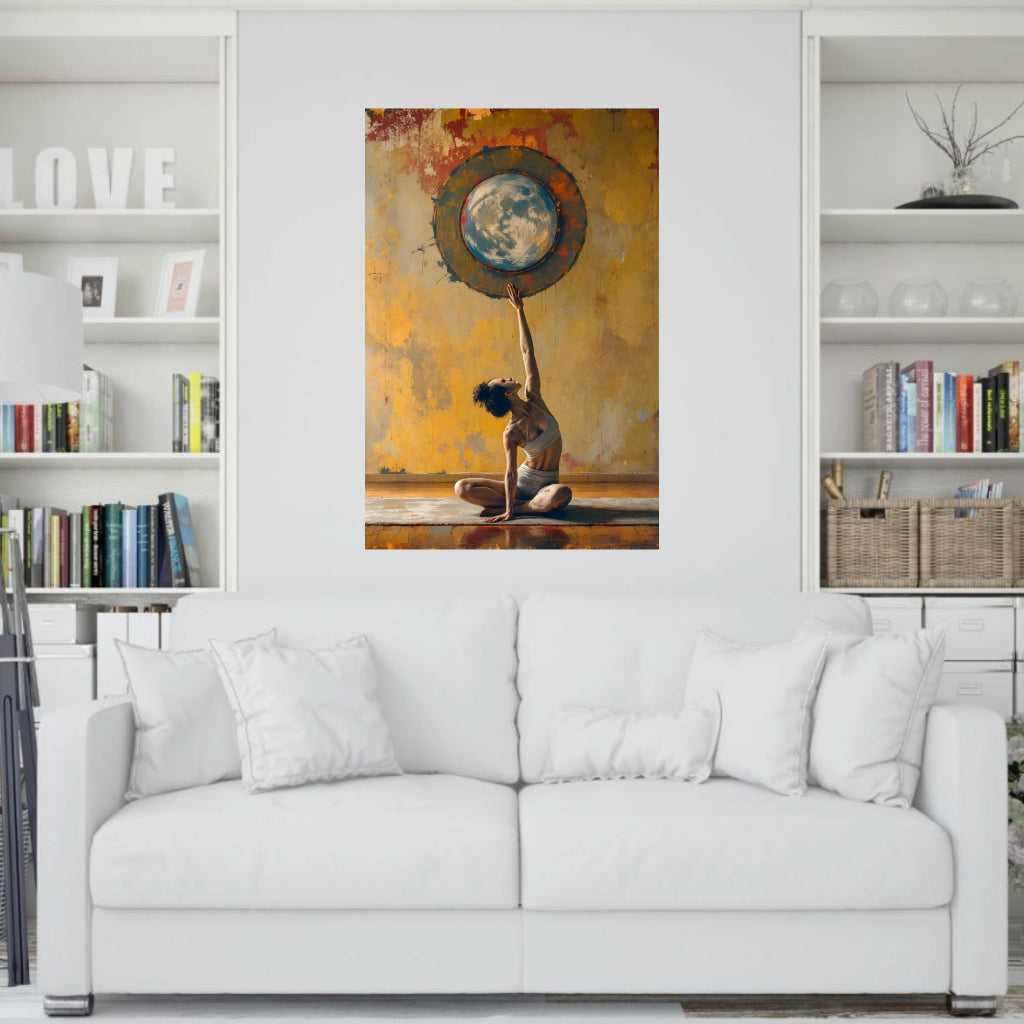 IN TOUCH WITH THE WORLD Original Wall Art Decor Blue Beauty Design Home Affordable Long Lasting Gift