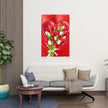 TULIPS WITH LOVE Wall Art Decor Peel & Stick Removable Repositionable Frameable Home Decor Gift