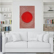 Abstract RED Wall Art Decor Peel & Stick Removable Repositionable Frameable Home Decor Gift